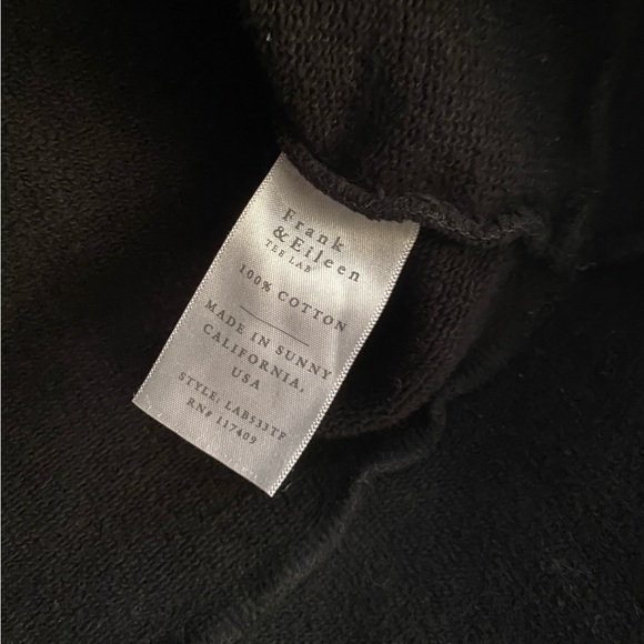 Frank & Eileen MELANIE Essential Hoodie TRIPLE FLEECE Size: S Black - Picture 8 of 16